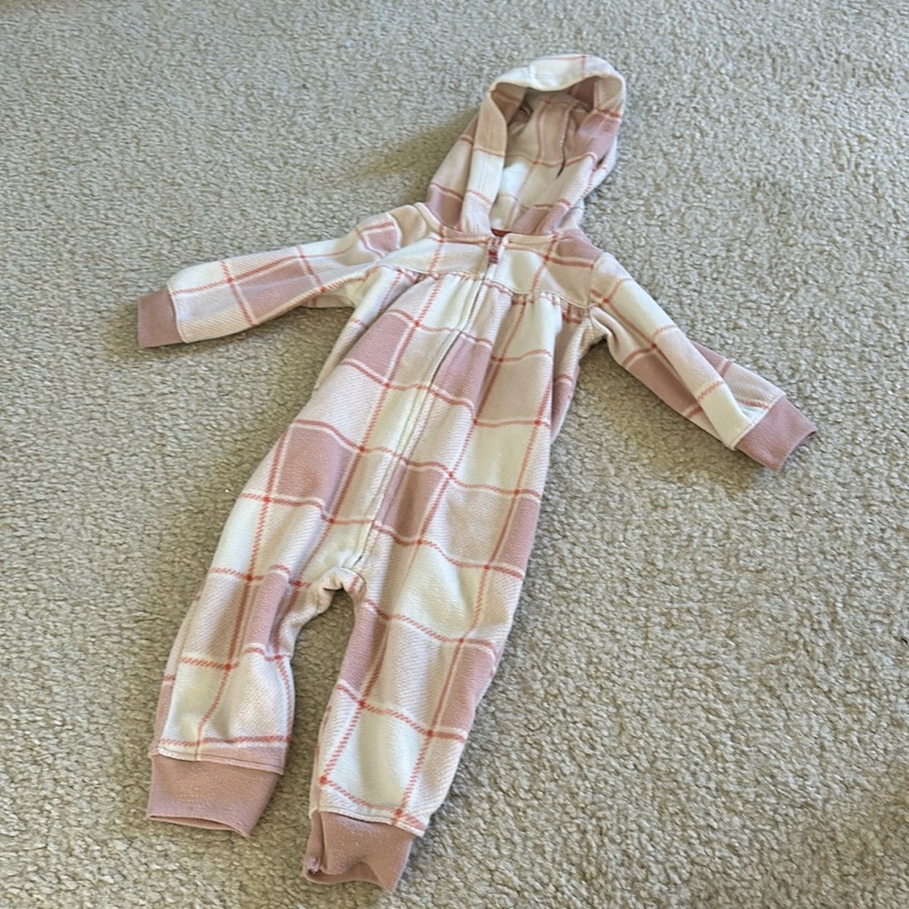 Carters 9 month fleece zip up onesie